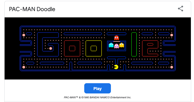 Jeu Google Doodle Pac Man