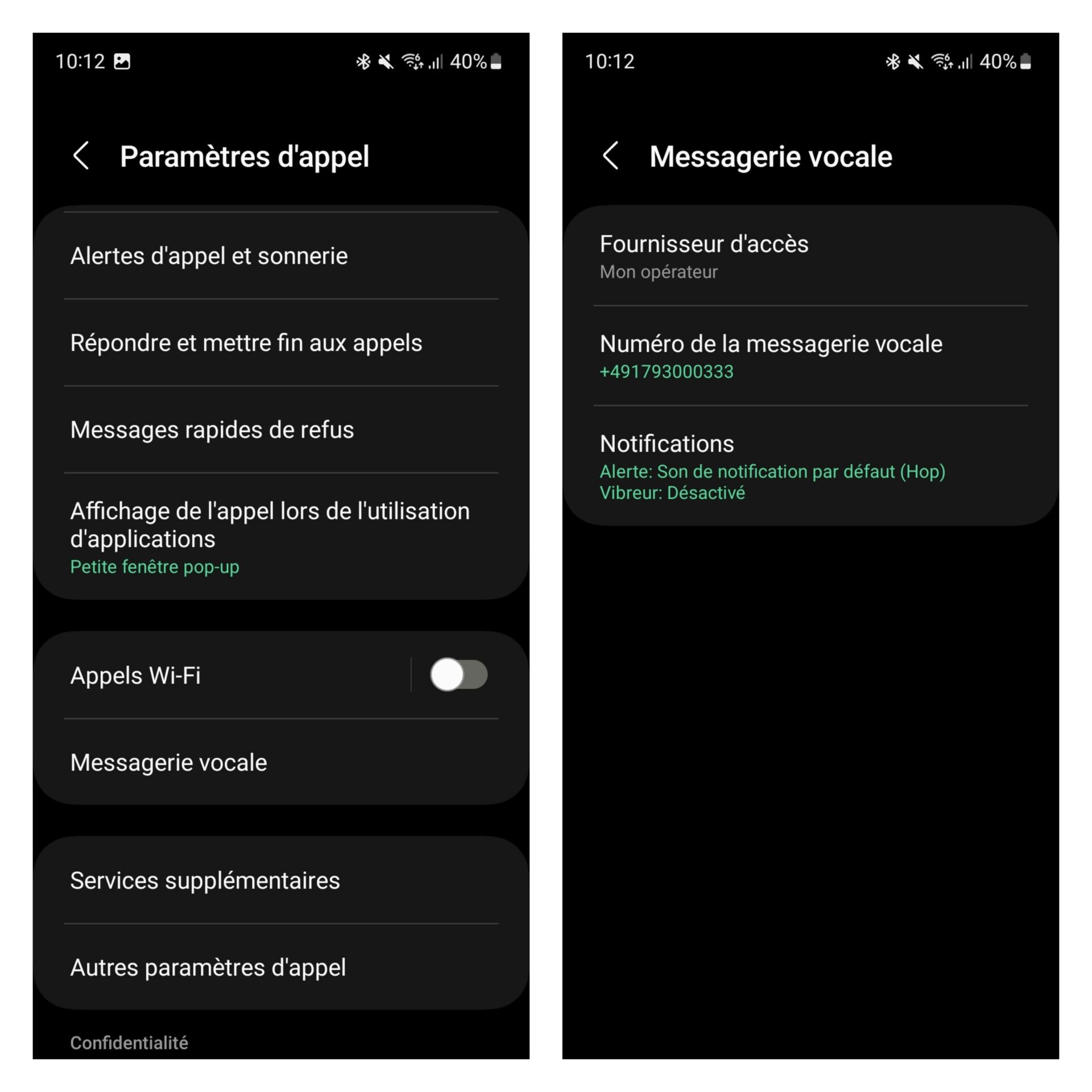 comment changer sa messagerie vocale sur samsung a12