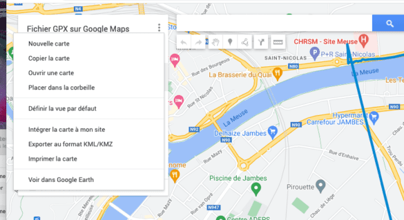 comment lire un fichier gpx avec google maps