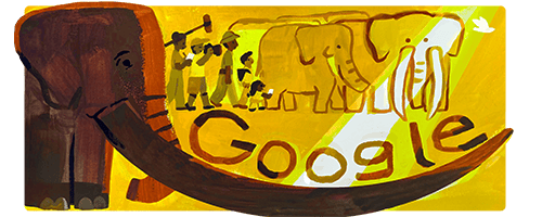 capture d'écran du google doodle dédié à Ahmed l'éléphant